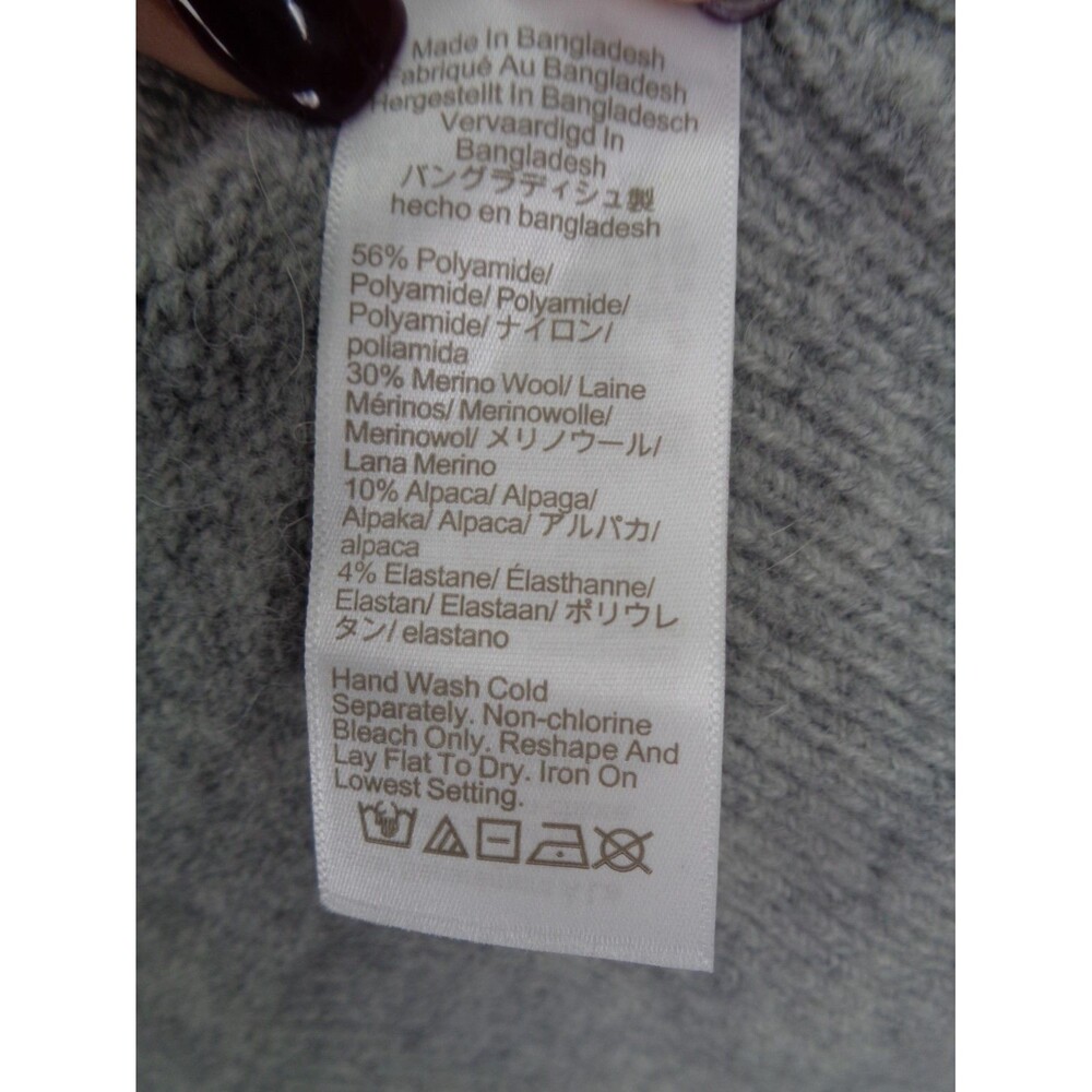 J Crew Gray Chunky Crewneck Sweater Size XL Super Soft Yarn Wool Alpaca - Picture 7 of 8